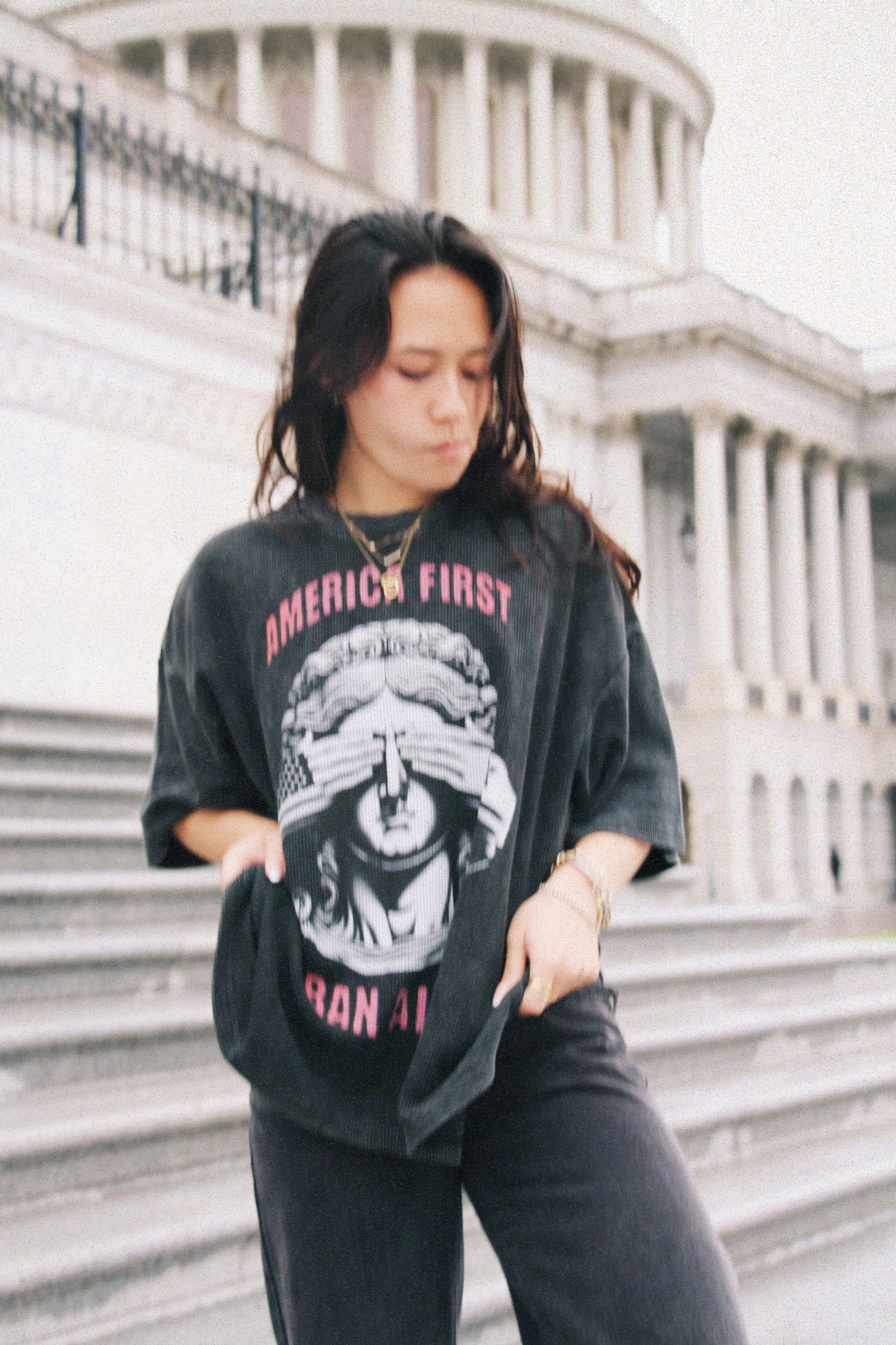 Waffle-Texture Boxy T-Shirt (Unisex)