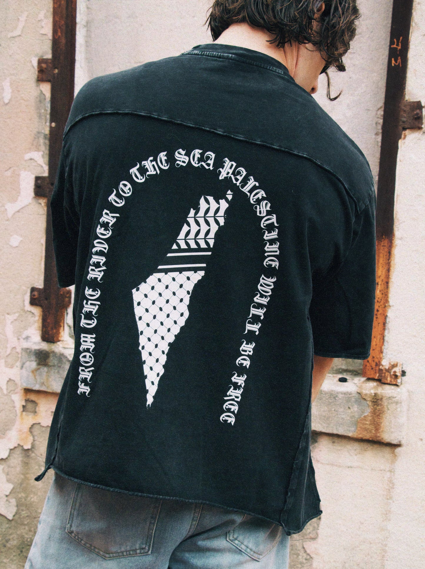 Raw Edge Snow Washed Boxy T-Shirt