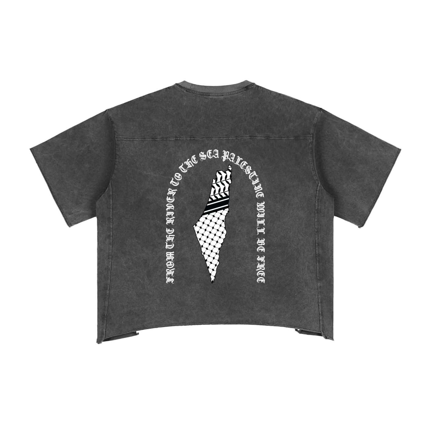 Raw Edge Snow Washed Boxy T-Shirt