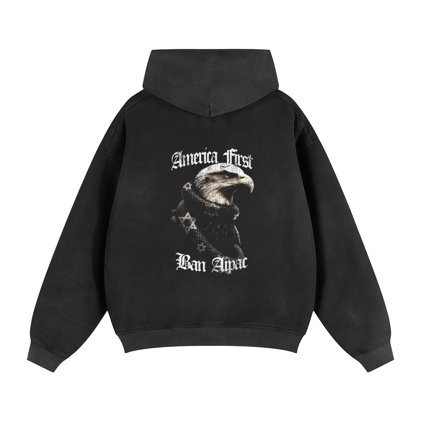 BAN AIPAC Zipper Boxy Fleece Hoodie