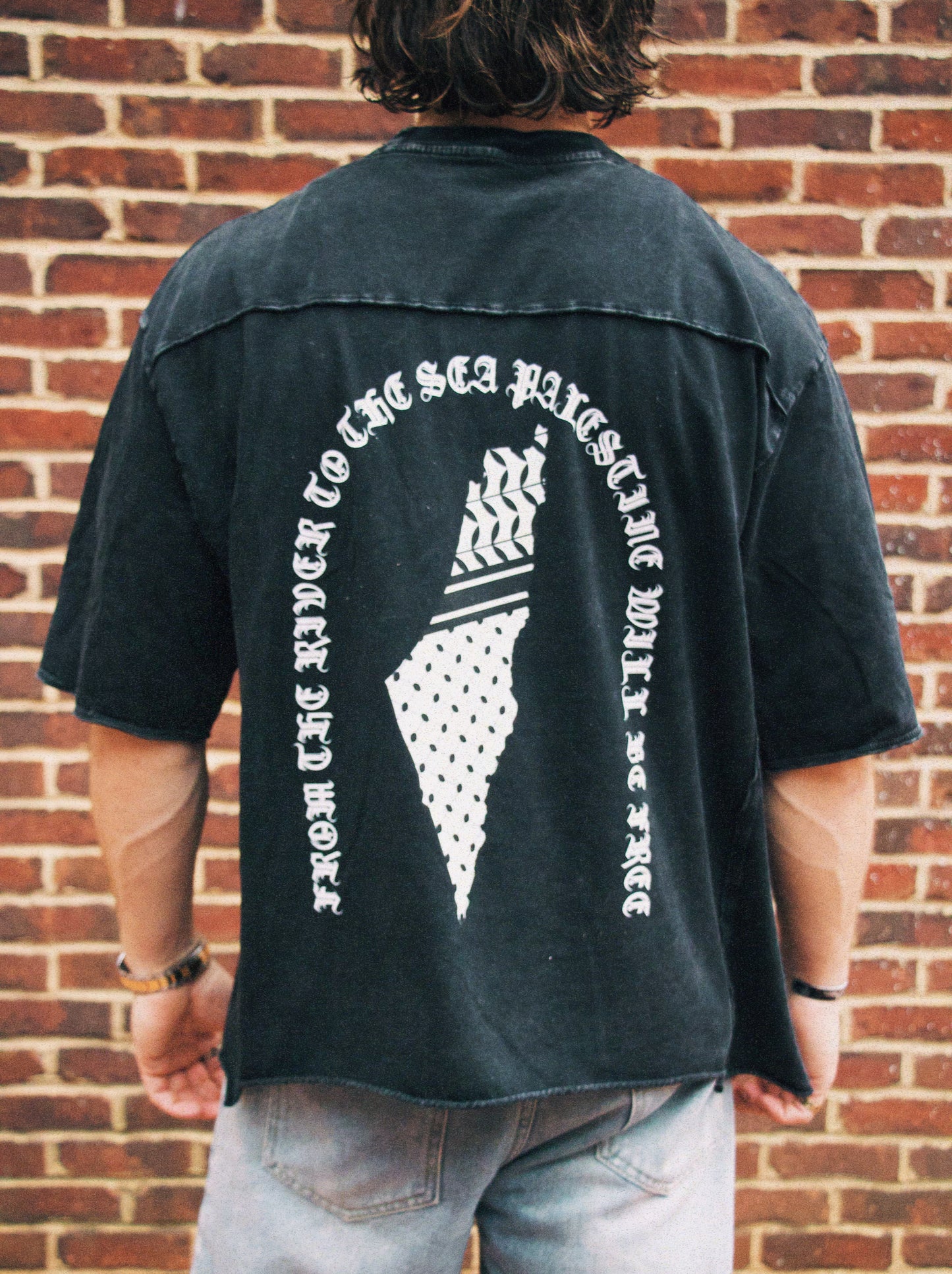 Raw Edge Snow Washed Boxy T-Shirt