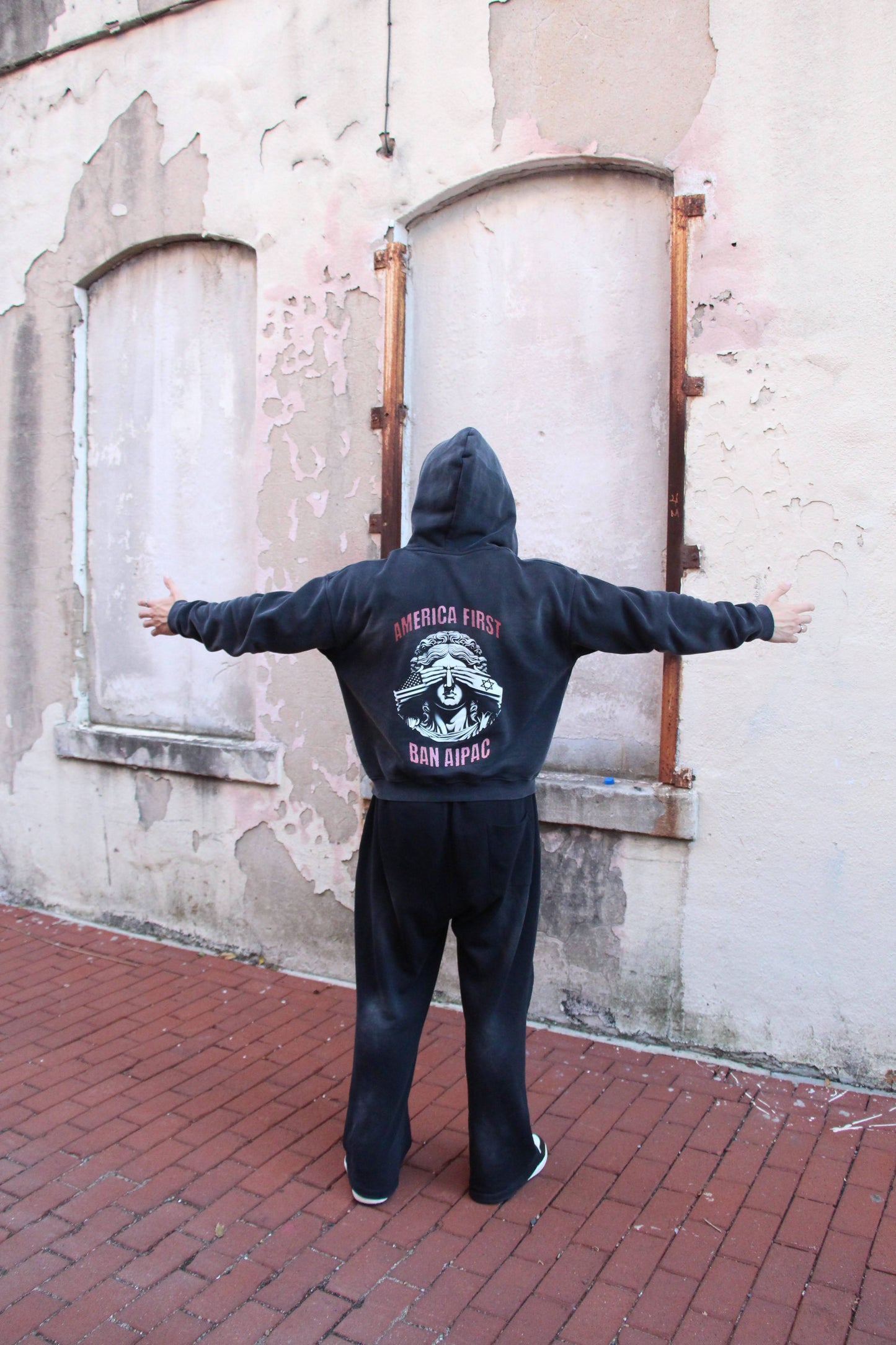 Sunfade Two-way Zipper Boxy Fleece Hoodie