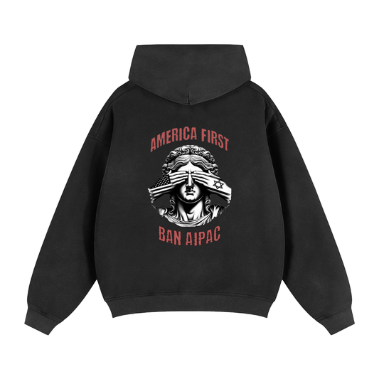 Sunfade Two-way Zipper Boxy Fleece Hoodie