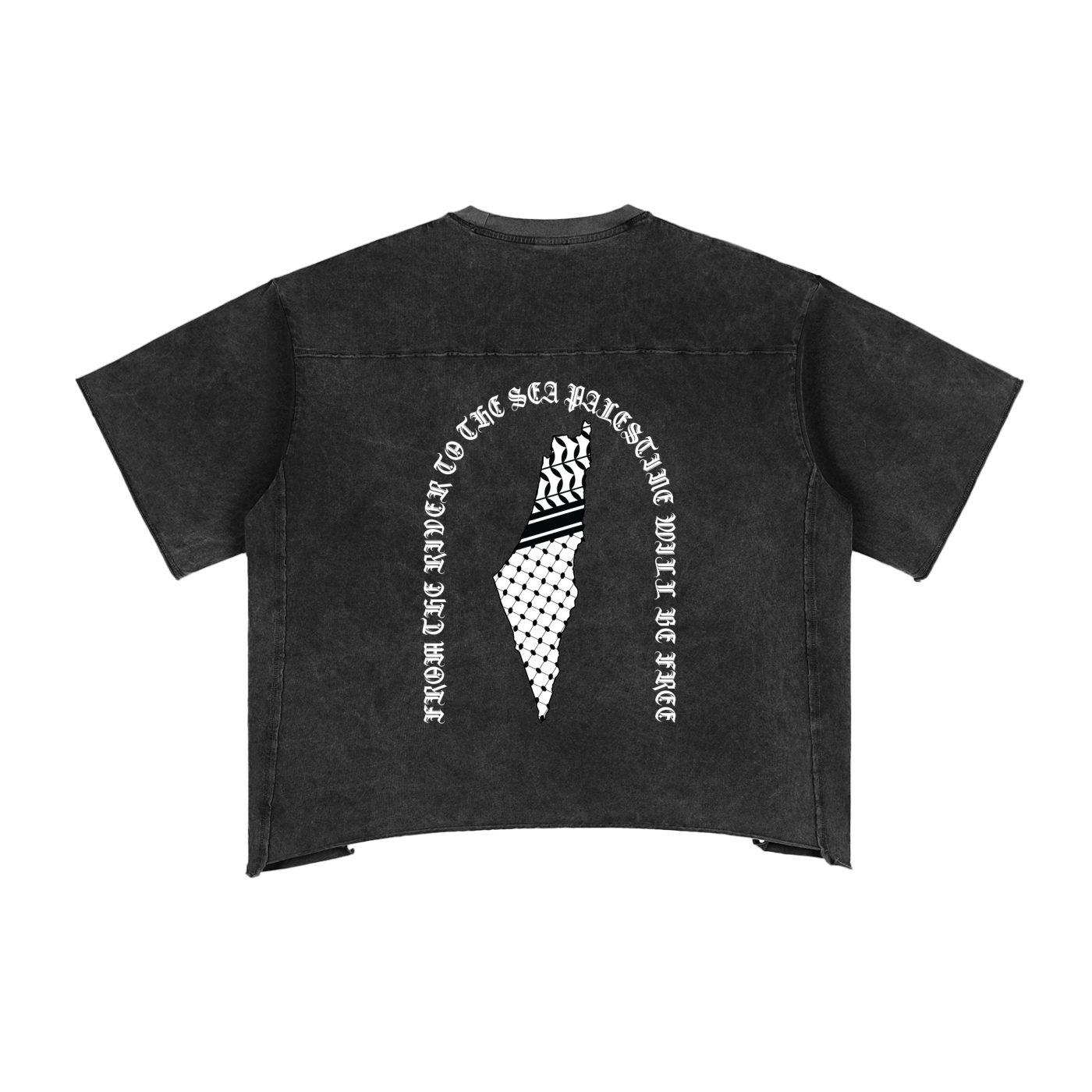 Raw Edge Snow Washed Boxy T-Shirt